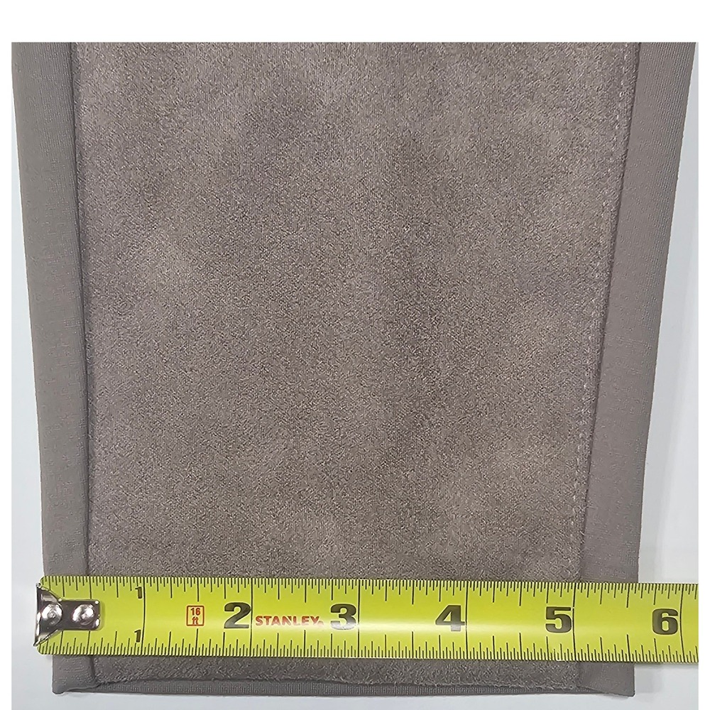 Chico's Taupe Faux Suede Leggings Slim Fit Pull On Pants Size 3 Regular US 16R - Picture 8 of 11